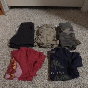 Bundle of boys shorts and t shirts